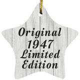 77th Birthday Original 1947 Limited Edition - Star Ornament F