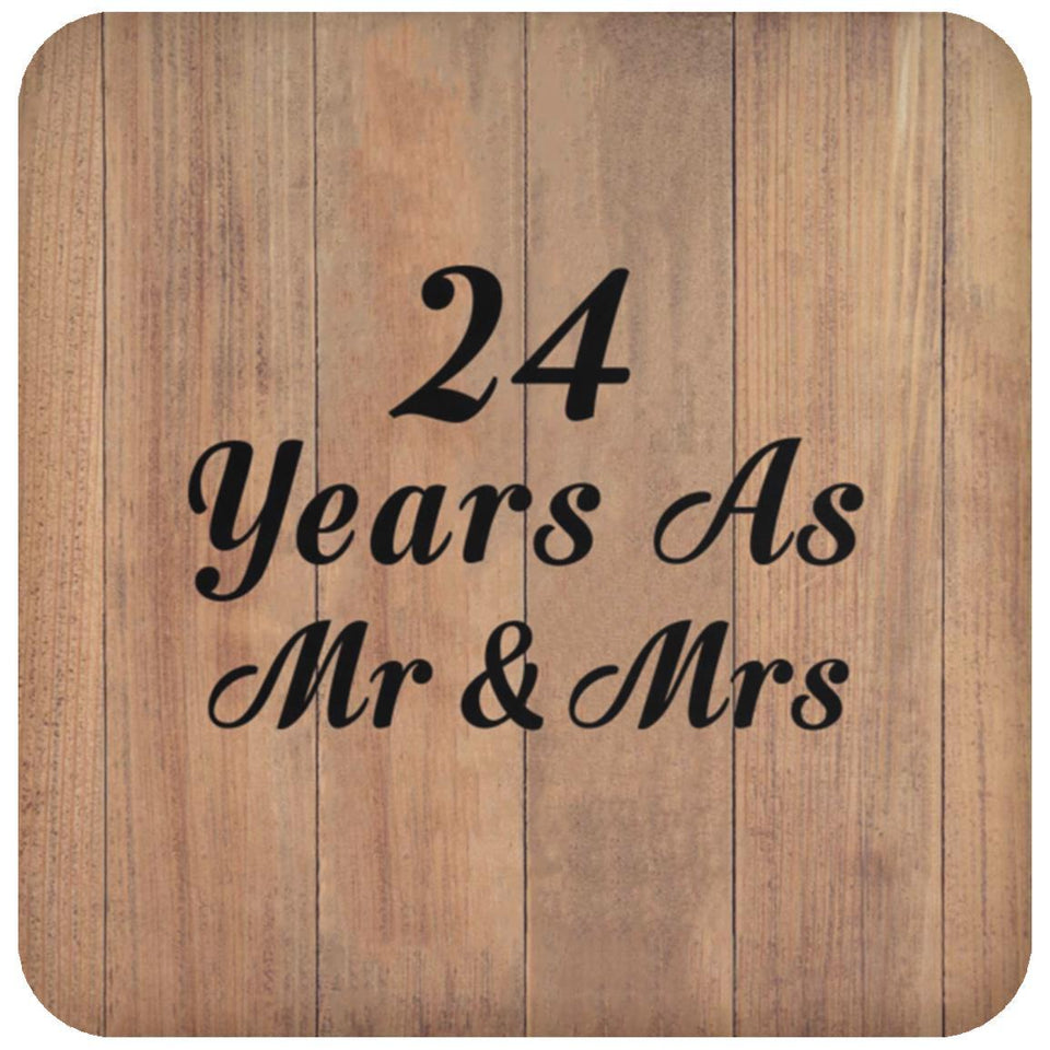24 Years As Mr & Mrs - Drink Coaster C