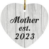 Mother Established Est. 2023 - Heart Ornament F