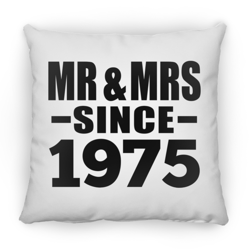 49th Anniversary Mr & Mrs Since 1975 - Throw Pillow
