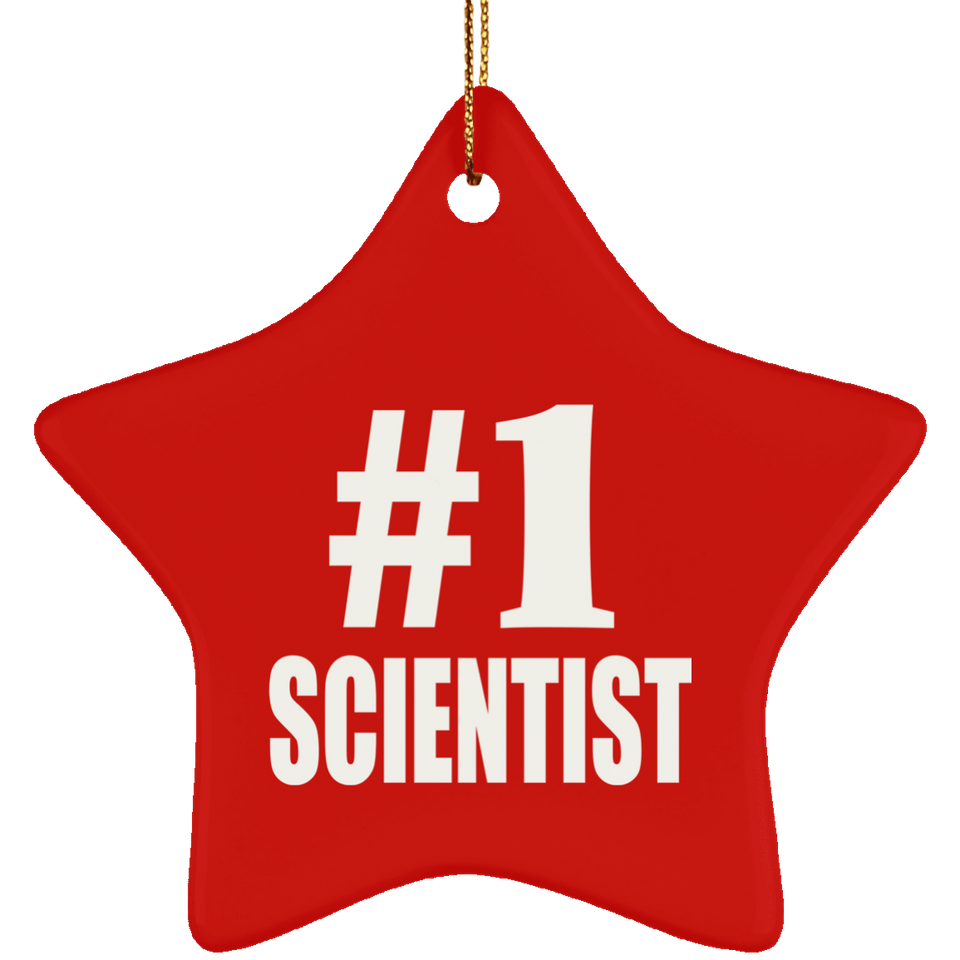 Number One #1 Scientist - Star Ornament