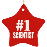 Number One #1 Scientist - Star Ornament