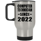 Computer Technician Since 2022 - Silver Travel Mug