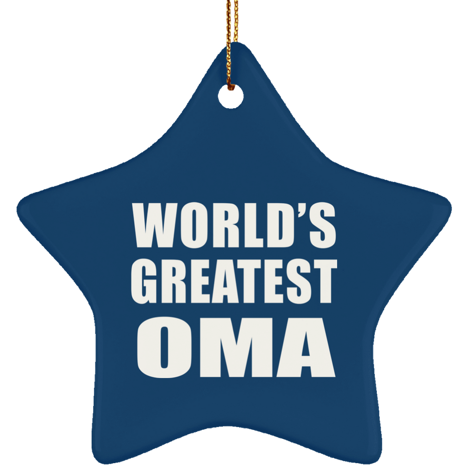 World's Greatest Oma - Star Ornament