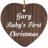Gary Baby's First Christmas - Heart Ornament D
