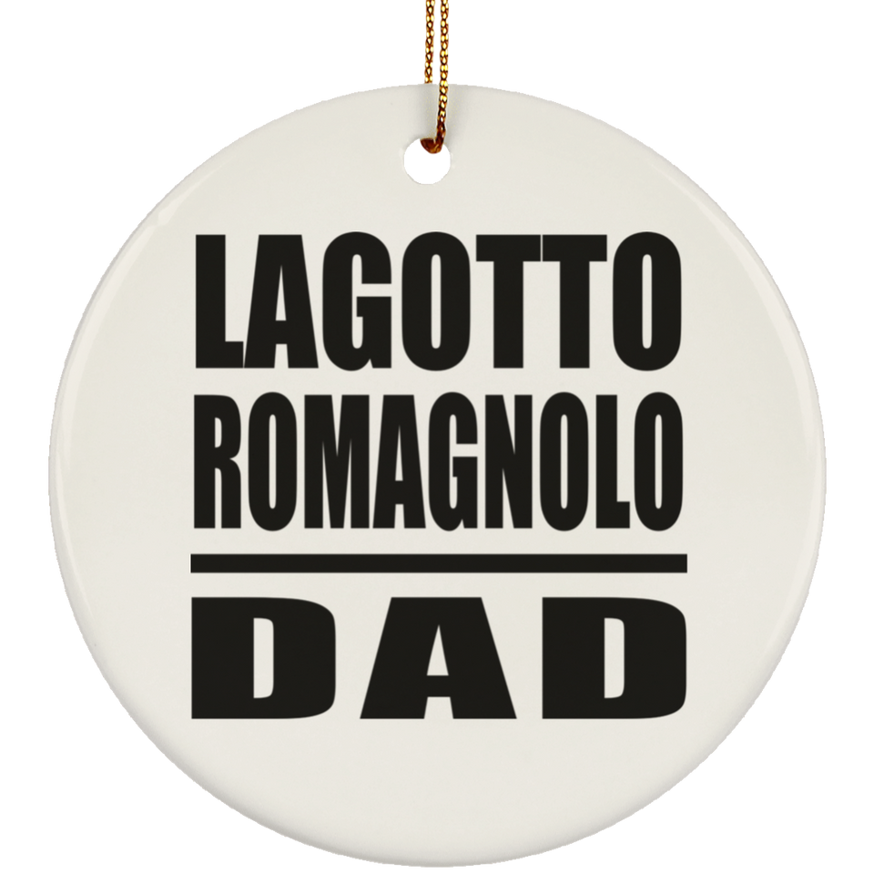 Lagotto Romagnolo Dad - Circle Ornament
