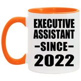 Executive Assistant Since 2022 - 11oz Accent Mug Orange