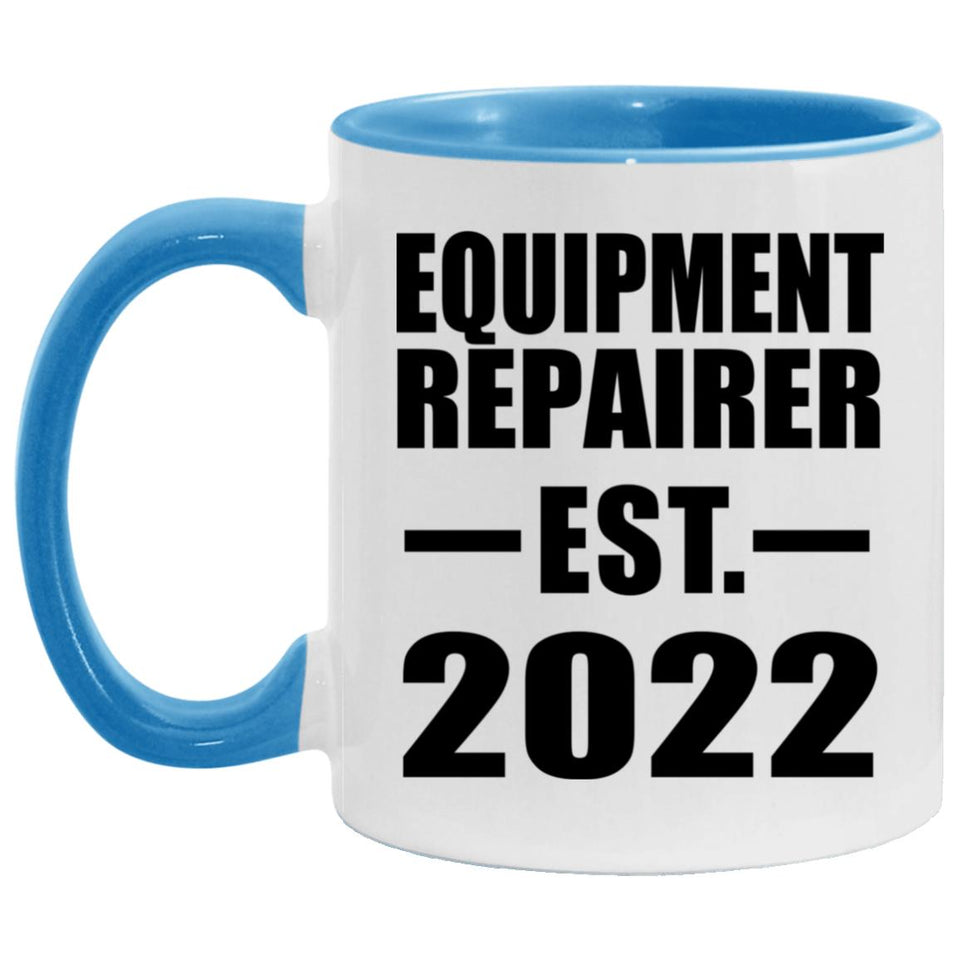 Equipment Repairer Established EST. 2022 - 11oz Accent Mug Blue