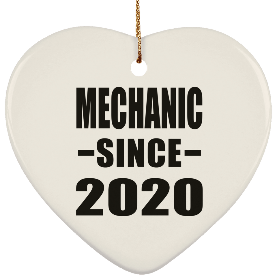 Mechanic Since 2020 - Heart Ornament