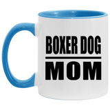 Boxer Dog Mom - 11oz Accent Mug Blue