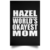 Hazel World's Okayest Mom - Poster Portrait