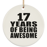 17th Birthday 17 Years Of Being Awesome - Circle Ornament