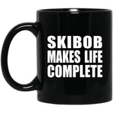 Skibob Makes Life Complete - 11oz Coffee Mug Black