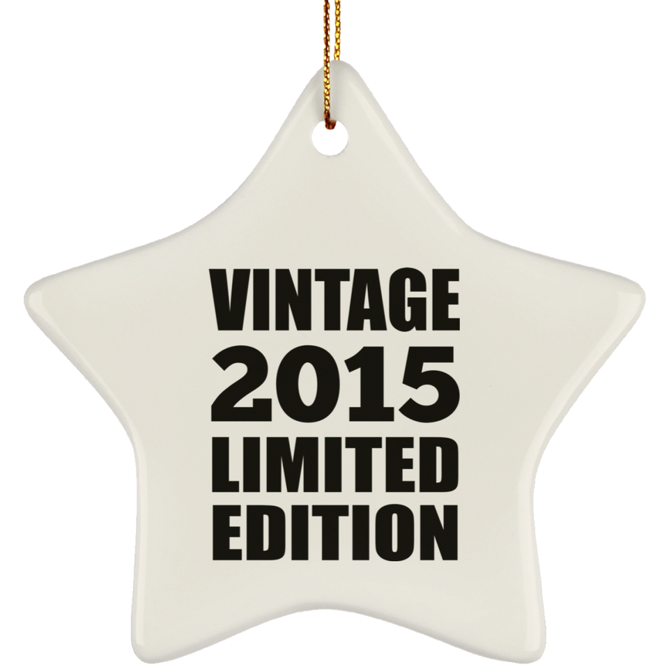 9th Birthday Vintage 2015 Limited Edition - Star Ornament