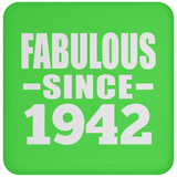 82nd Birthday Fabulous Since 1942 - Drink Coaster