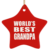 World's Best Grandpa - Star Ornament