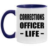 Corrections Officer Life - 11oz Accent Mug Purple