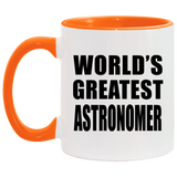 World's Greatest Astronomer - 11oz Accent Mug Orange
