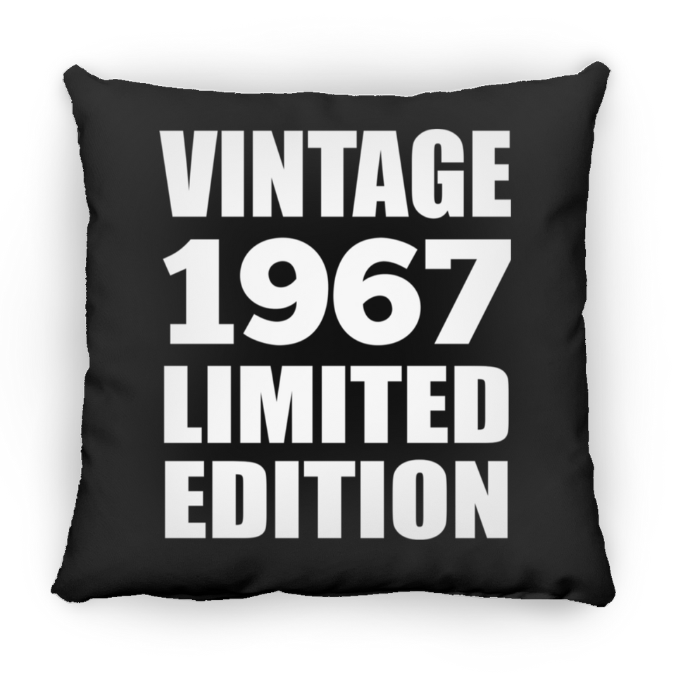 57th Birthday Vintage 1967 Limited Edition - Throw Pillow Black
