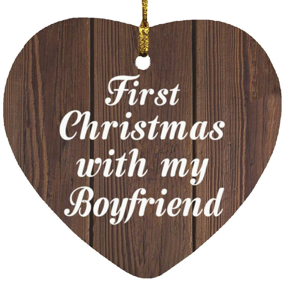 First Christmas With My Boyfriend - Heart Ornament D