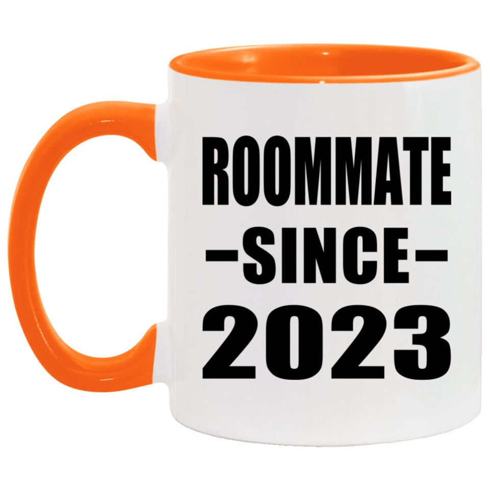 Roommate Since 2023 - 11oz Accent Mug Orange