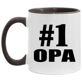 Number One #1 Opa - 11oz Accent Mug Black
