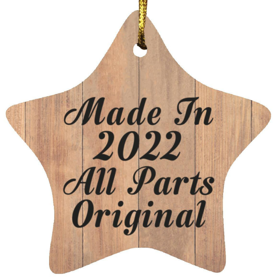 2nd Birthday Made In 2022 All Parts Original - Star Ornament C
