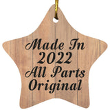 2nd Birthday Made In 2022 All Parts Original - Star Ornament C