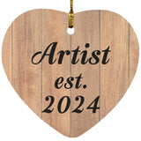 Artist Established Est. 2024 - Heart Ornament C