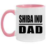Shiba Inu Dad - 11oz Accent Mug Pink