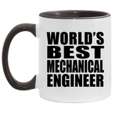 World's Best Mechanical Engineer - 11oz Accent Mug Black