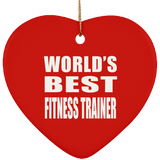 World's Best Fitness Trainer - Heart Ornament