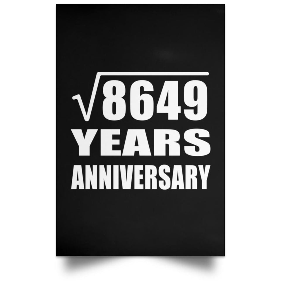 93rd Anniversary Square Root of 8649 Years Anniversary - Poster Portrait
