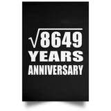 93rd Anniversary Square Root of 8649 Years Anniversary - Poster Portrait