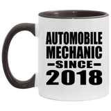 Automobile Mechanic Since 2018 - 11oz Accent Mug Black