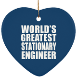 World's Greatest Stationary Engineer - Heart Ornament