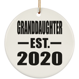 Granddaughter Established EST. 2020 - Circle Ornament