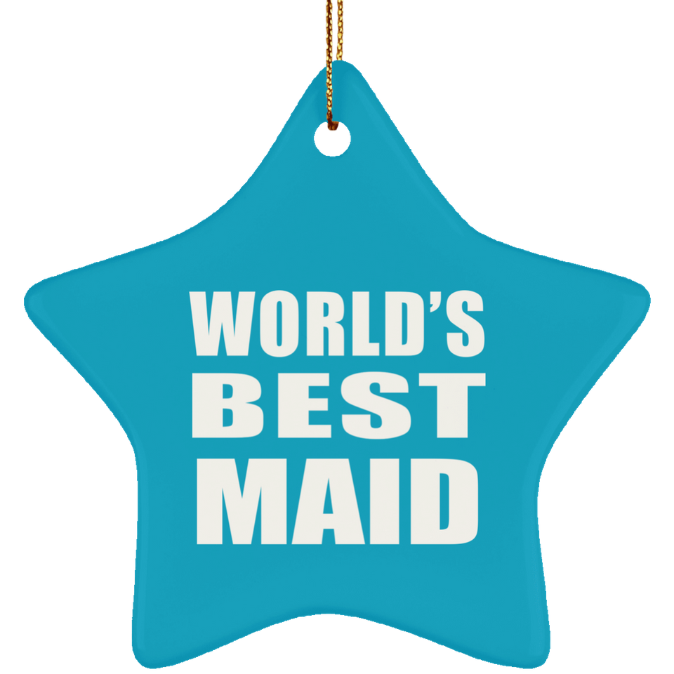 World's Best Maid - Star Ornament