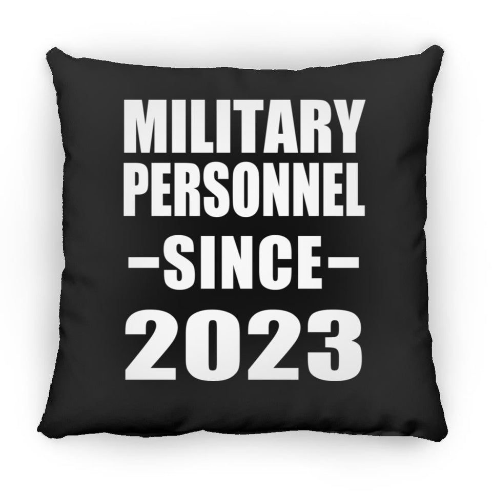 Military Personnel Since 2023 - Throw Pillow Black