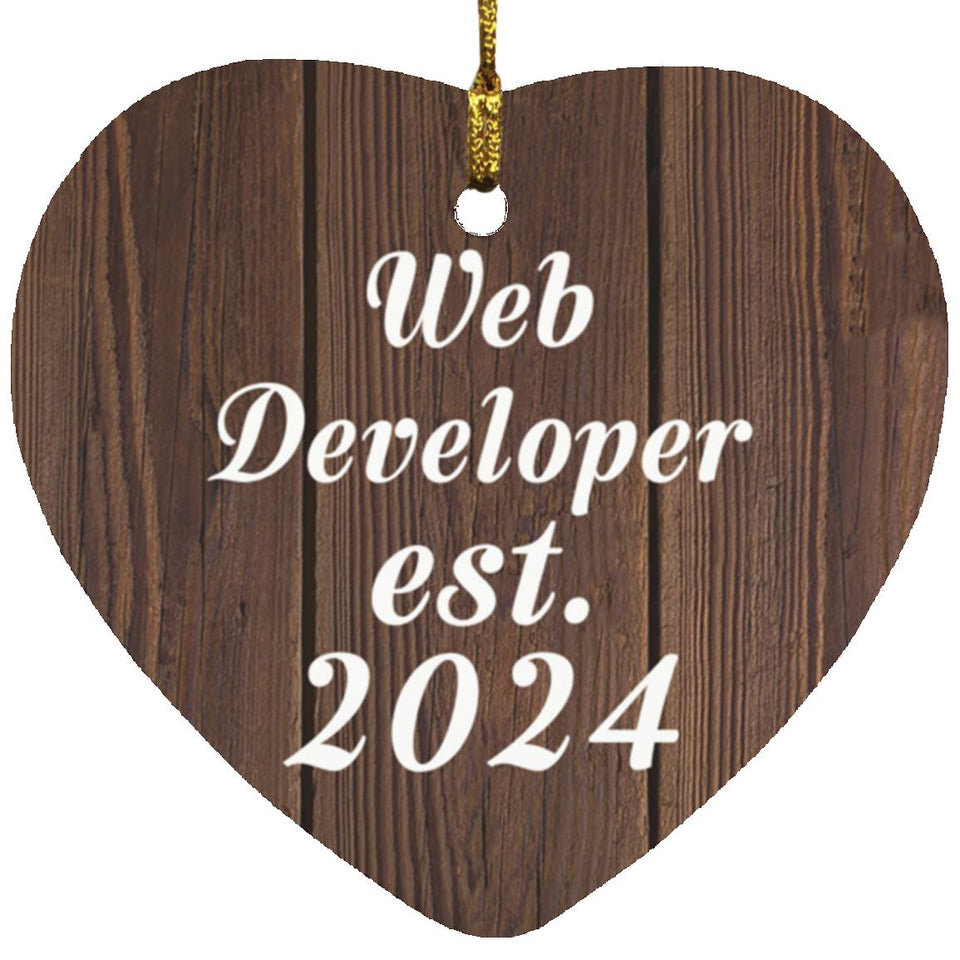 Web Developer Established Est. 2024 - Heart Ornament D