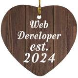 Web Developer Established Est. 2024 - Heart Ornament D