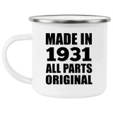 93rd Birthday Made in 1931 All Parts Original - 12oz Camping Mug