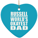 Russell World's Okayest Dad - Heart Ornament