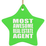 Most Awesome Real Estate Agent - Star Ornament