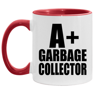 A+ Garbage Collector - 11oz Accent Mug Red