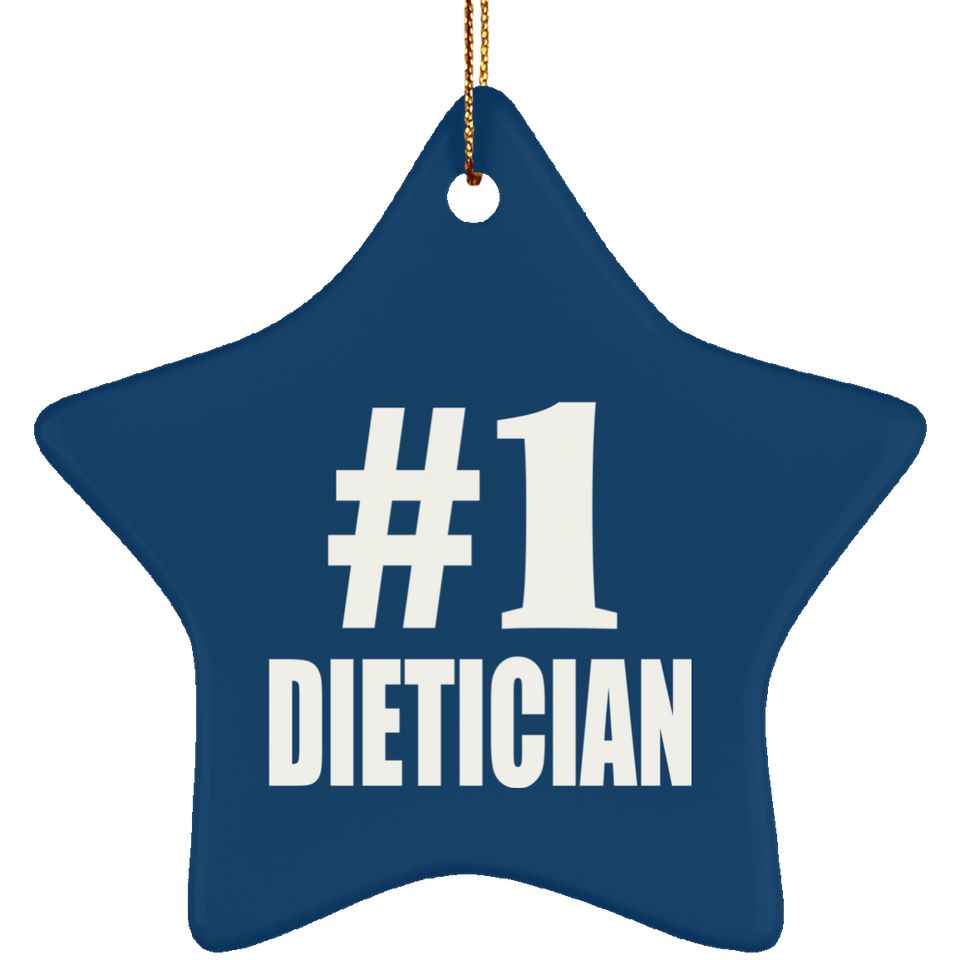 Number One #1 Dietician - Star Ornament