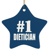 Number One #1 Dietician - Star Ornament