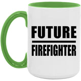 Future Firefighter - 15oz Accent Mug Green