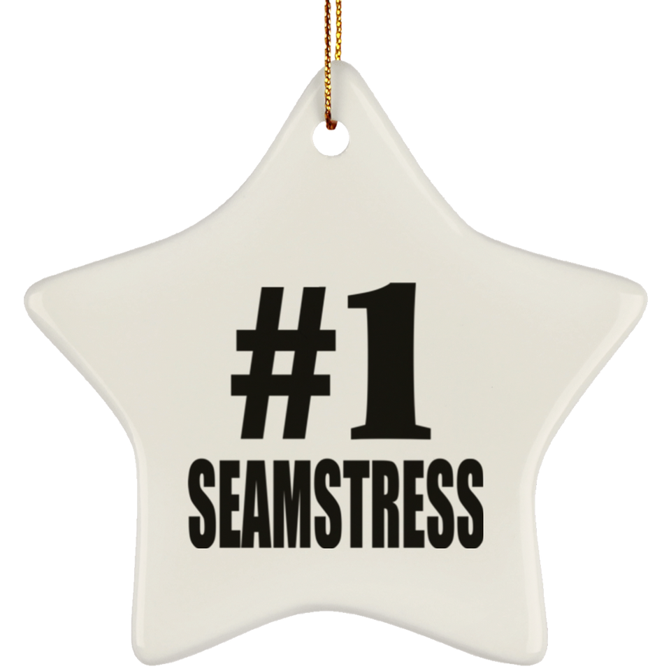 Number One #1 Seamstress - Star Ornament
