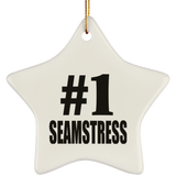 Number One #1 Seamstress - Star Ornament